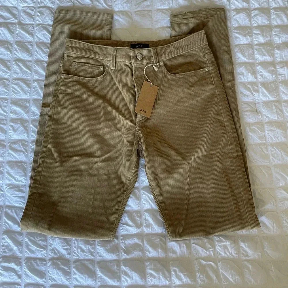 A.P.C petite new standard beige corduroy pants